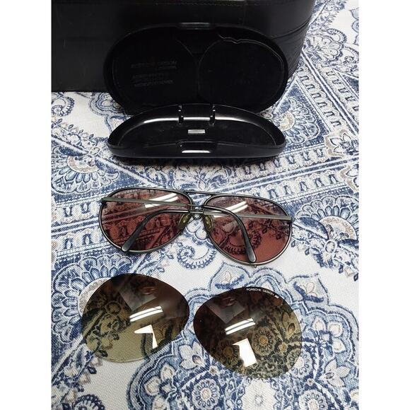 Porsche Design Carrera Aviator Sunglasses 5621 Austria Case & 1 extra Lens set - Picture 7 of 12